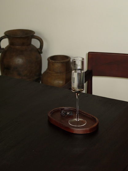 Aazim champagne glass with a slender silhouette, delicate stem, and elegant ombre effect from deep brown to clear, designed to make every toast feel special. Perfect for champagne, prosecco, or festive cocktails, it brings a refined, restaurant-inspired atmosphere to your table. Crafted from durable, reusable glass, it combines sophisticated aesthetics with an elevated drinking experience for any occasion. A timeless piece that adds effortless elegance to every celebration.