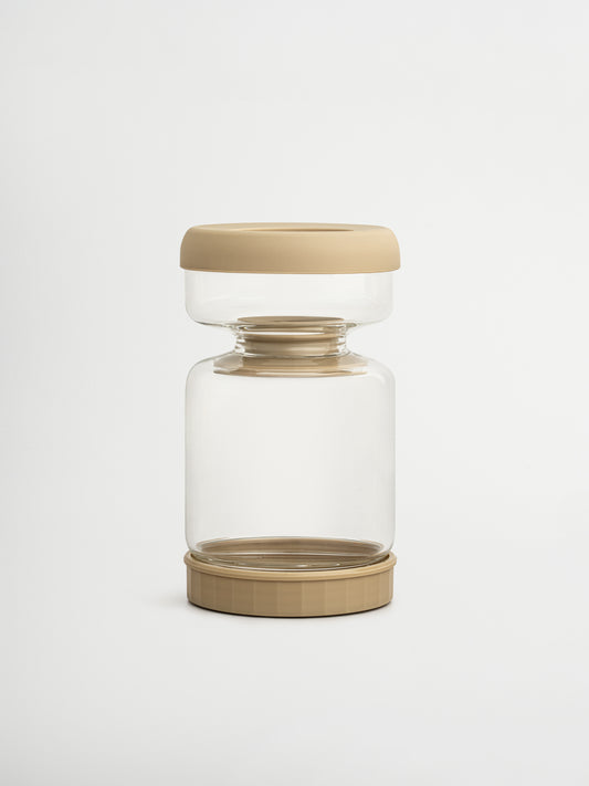 Hygienic and convenient: no more digging with your fingers. With Torshi, you never have to awkwardly reach into the jar to retrieve pickles or other preserved treats. The glass holder with a soft beige finish provides a clean, practical way to store and serve your pickles, keeping your fridge tidy and everything fresh and organized. Made from high-quality, BPA-free, and non-toxic glass, Torshi is safe, durable, and resistant to odors and stains. Easy to clean and designed for everyday use, it’s a conscious 