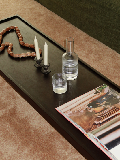 Glass Yuki with straight shape and elegant grooved design, made from durable heat-resistant borosilicate glass, stylish drinking glass for water, soft drinks or chilled beverages, minimalist table styling with restaurant-inspired elegance, modern glassware sold individually and perfect to pair with matching glass carafe.
Straight borosilicate glass with refined vertical grooves catching the light beautifully, elegant water glass for everyday use, modern table setting accessory, durable heat-resistant drink.
