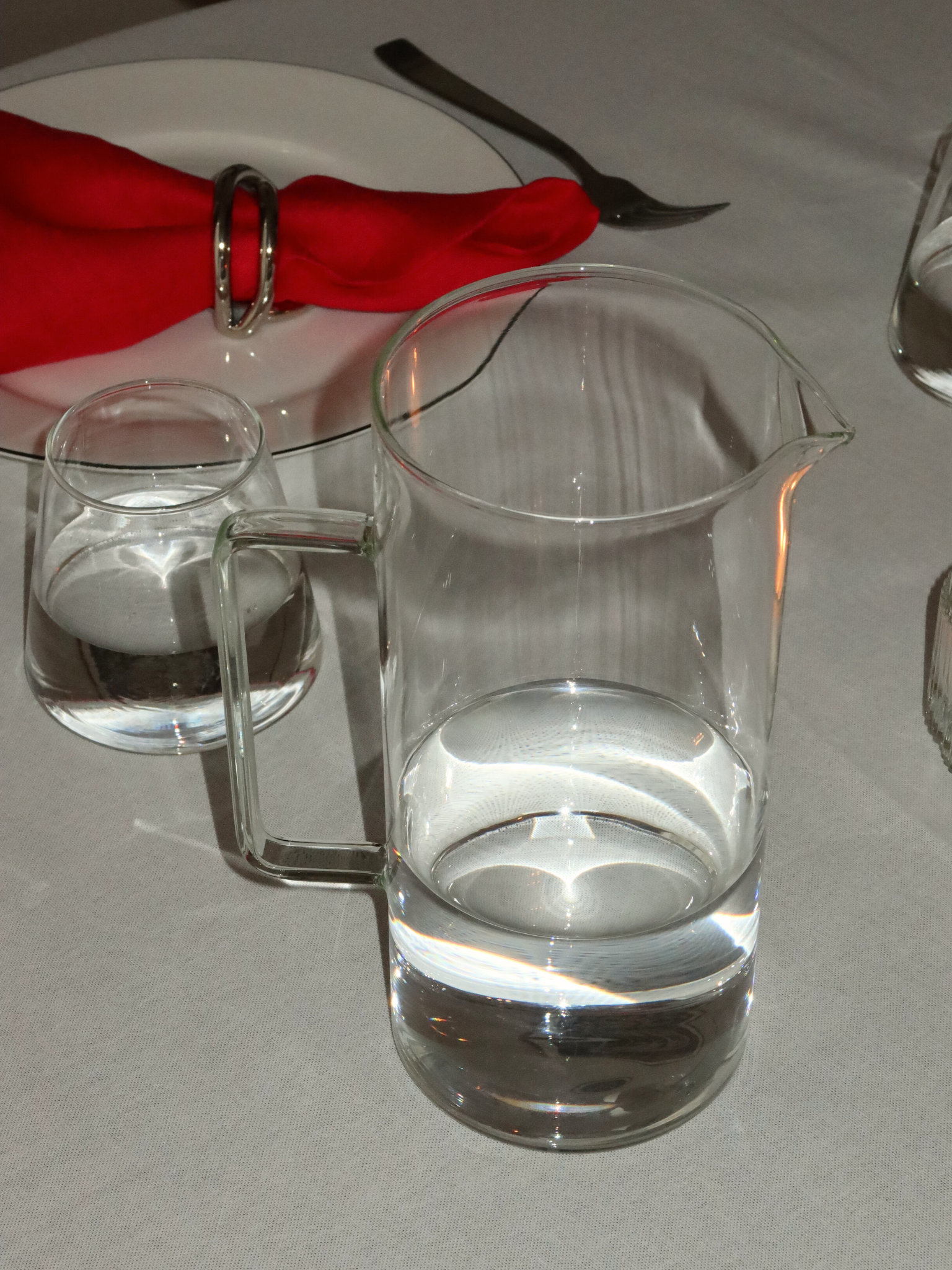 Your refreshment, elegantly served. Whether it’s a lemon water carafe on a summer day, a refreshing iced tea during dinner, or simply tap water presented with style, the Loki carafe always brings a touch of elegance to your table. Designed to make every day feel special, this glass carafe combines simplicity with refinement. The sturdy handle and sleek spout ensure precise, spill-free pouring.