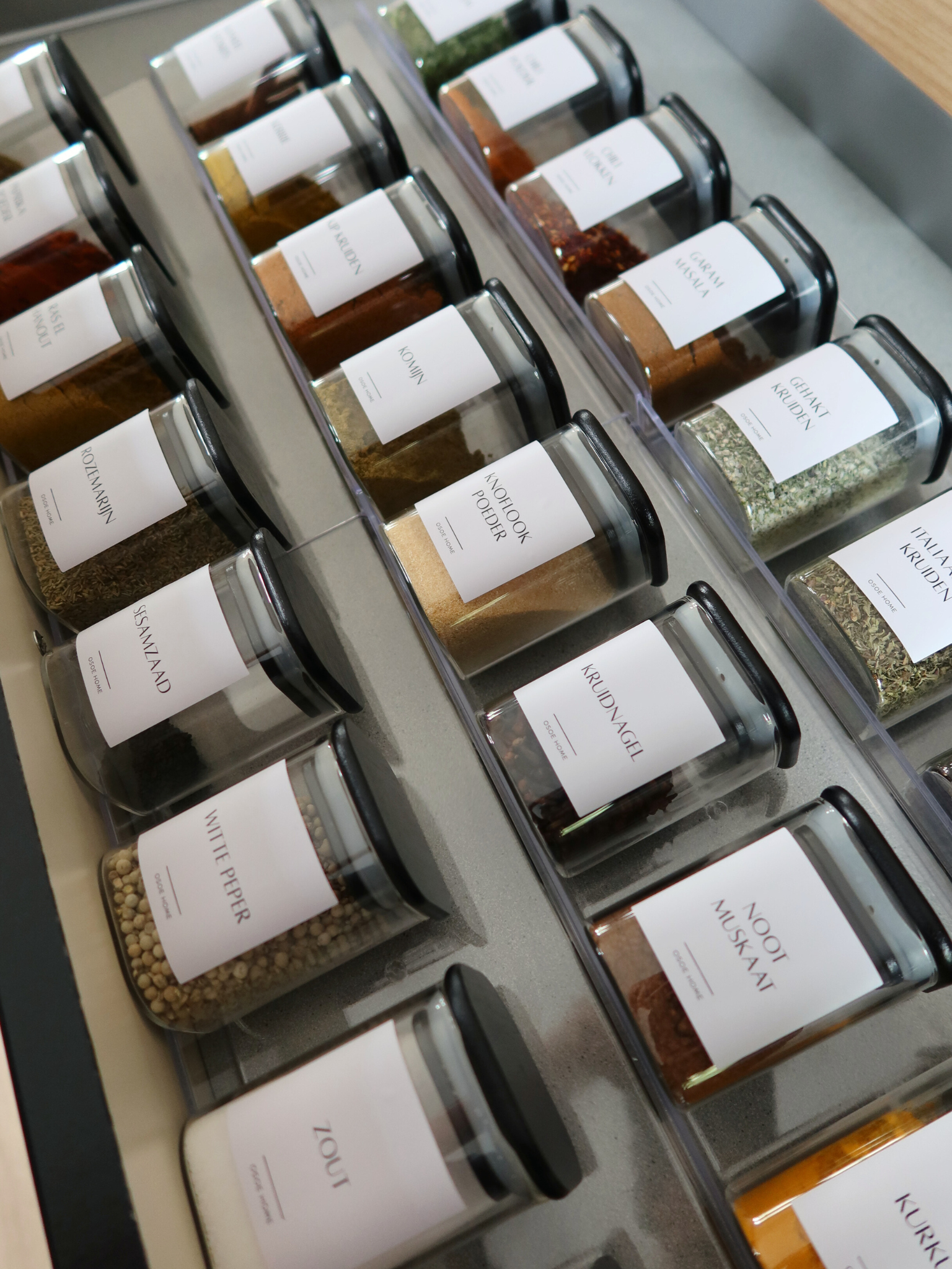 Artibear Étagère à épices à 3 niveaux pour armoire, support d Artibear Étagère à épices à 3 niveaux pour armoire, support d