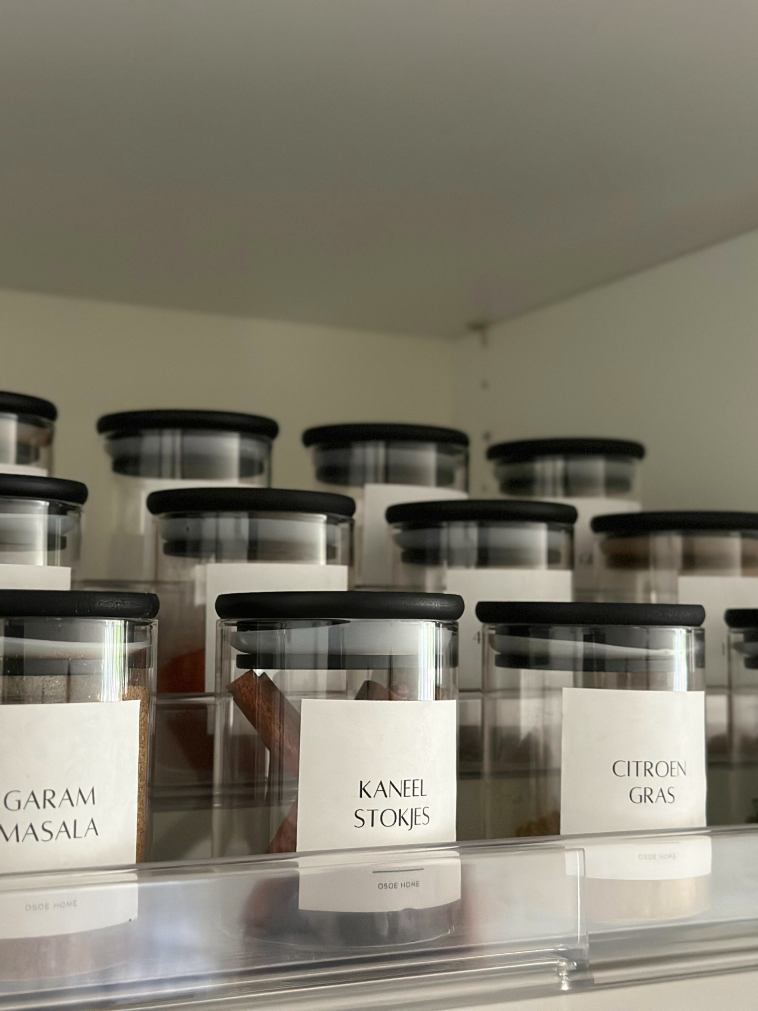 Osoe Home Spice jars Bamboo wood Round - Main Image