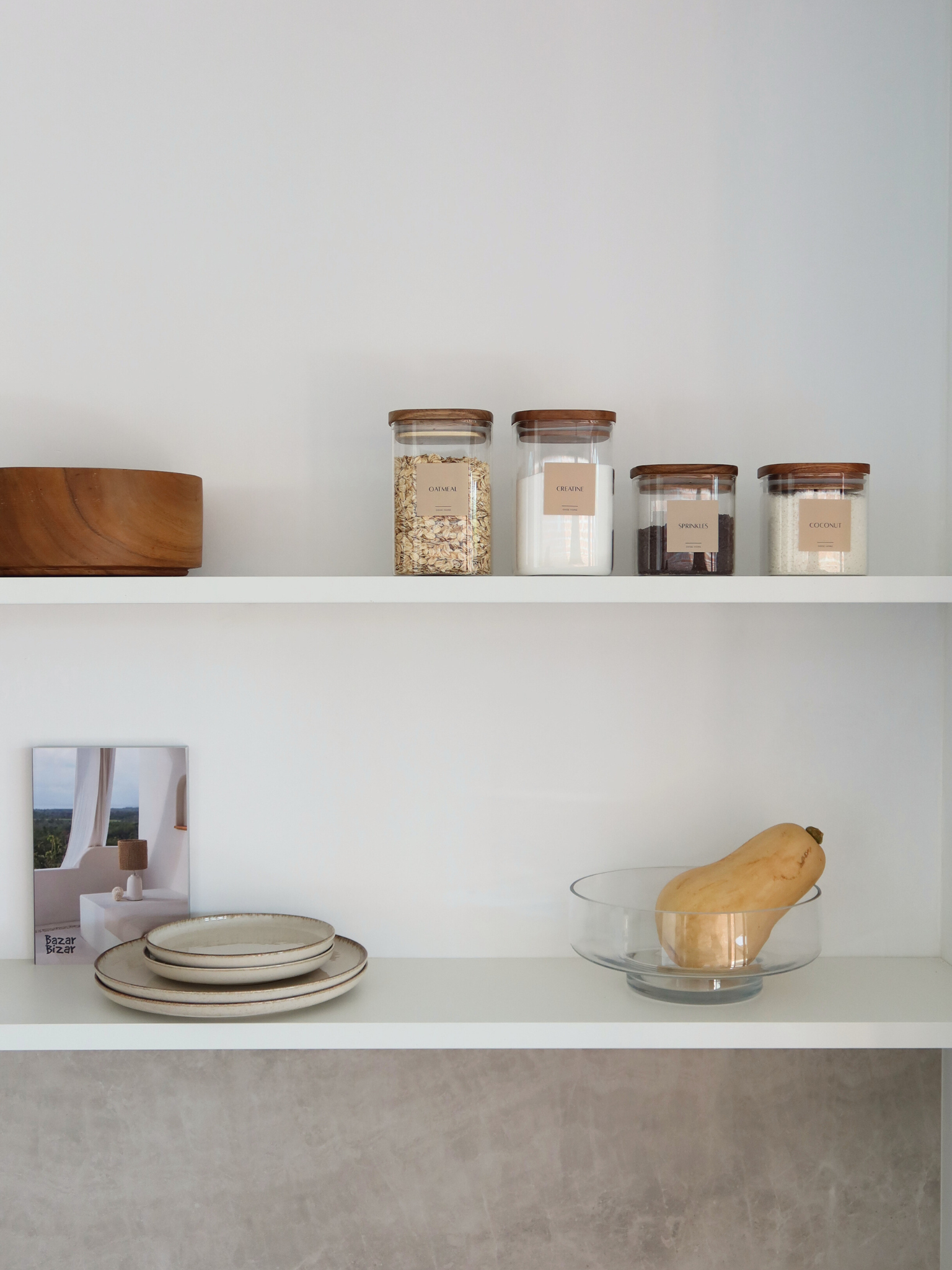Square storage jar brown lid; square glass storage jar; storage jar with wooden lid; storage jar with brown wooden lid; square airtight storage jar; storage jar with screw lid; kitchen organizing storage jar; storage jar with label; stackable storage jar; transparent storage jar; small and large storage jar; storage jar set; square storage jar with lid; storage jar made of natural materials; storage jar with stylish lid; glass storage jar with brown lid; bamboo alternative storage jar.
