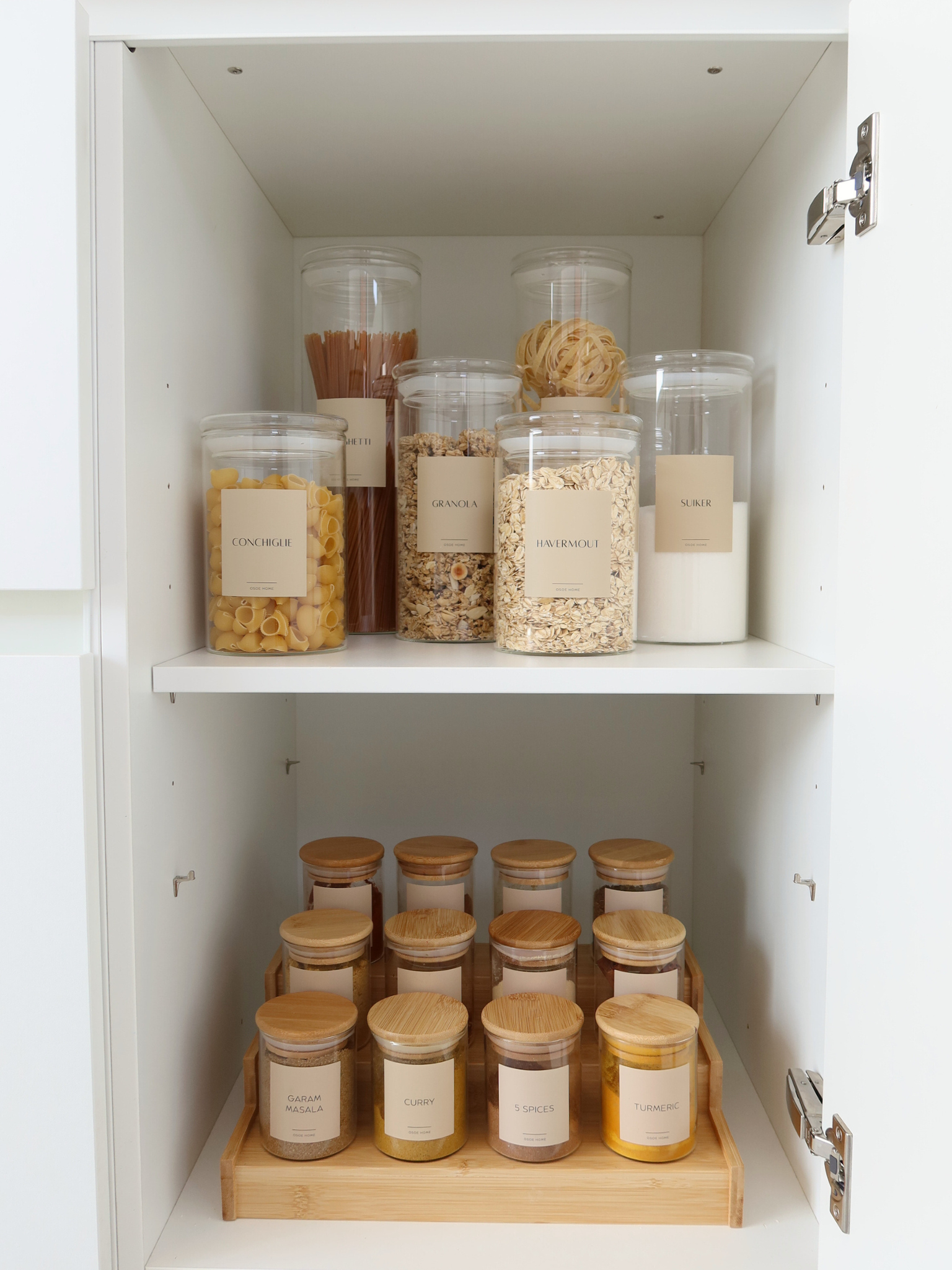 Osoe Home Spice rack bamboo 12 jars